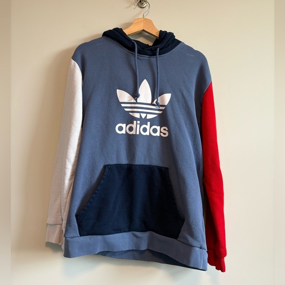 Adidas Originals Men's Blue and Red Hoodie | Size Medium - Picture 2 of 7